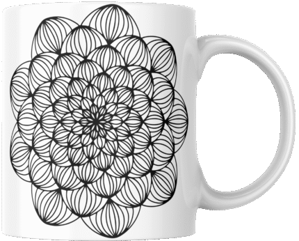 Mandala Printed Ceramic Mug | Coffee Mug | Tea Mug | Milk Mug | Designer Mug | 330 ml, Microwave & Dishwasher Safe | Mug for Kids | Mug for Friend, Birthday Gift