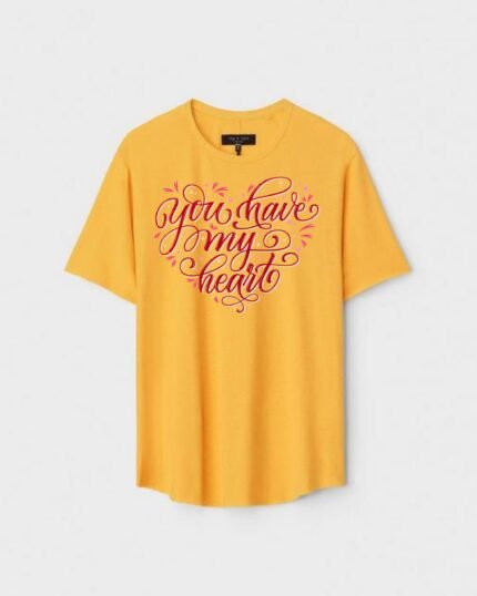 Unisex Designer Premium Quality Printed T-Shirt For Boys And Girls :: Cloth type : Cotton - Colour :: Yellow