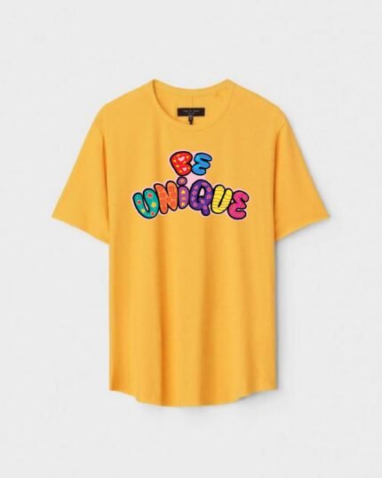 Unisex Designer Premium Quality Printed T-Shirt For Boys And Girls :: Cloth type : Cotton - Colour :: Yellow