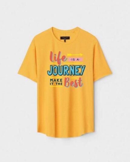 Unisex Designer Premium Quality Printed T-Shirt For Boys And Girls :: Cloth type : Cotton - Colour :: Yellow